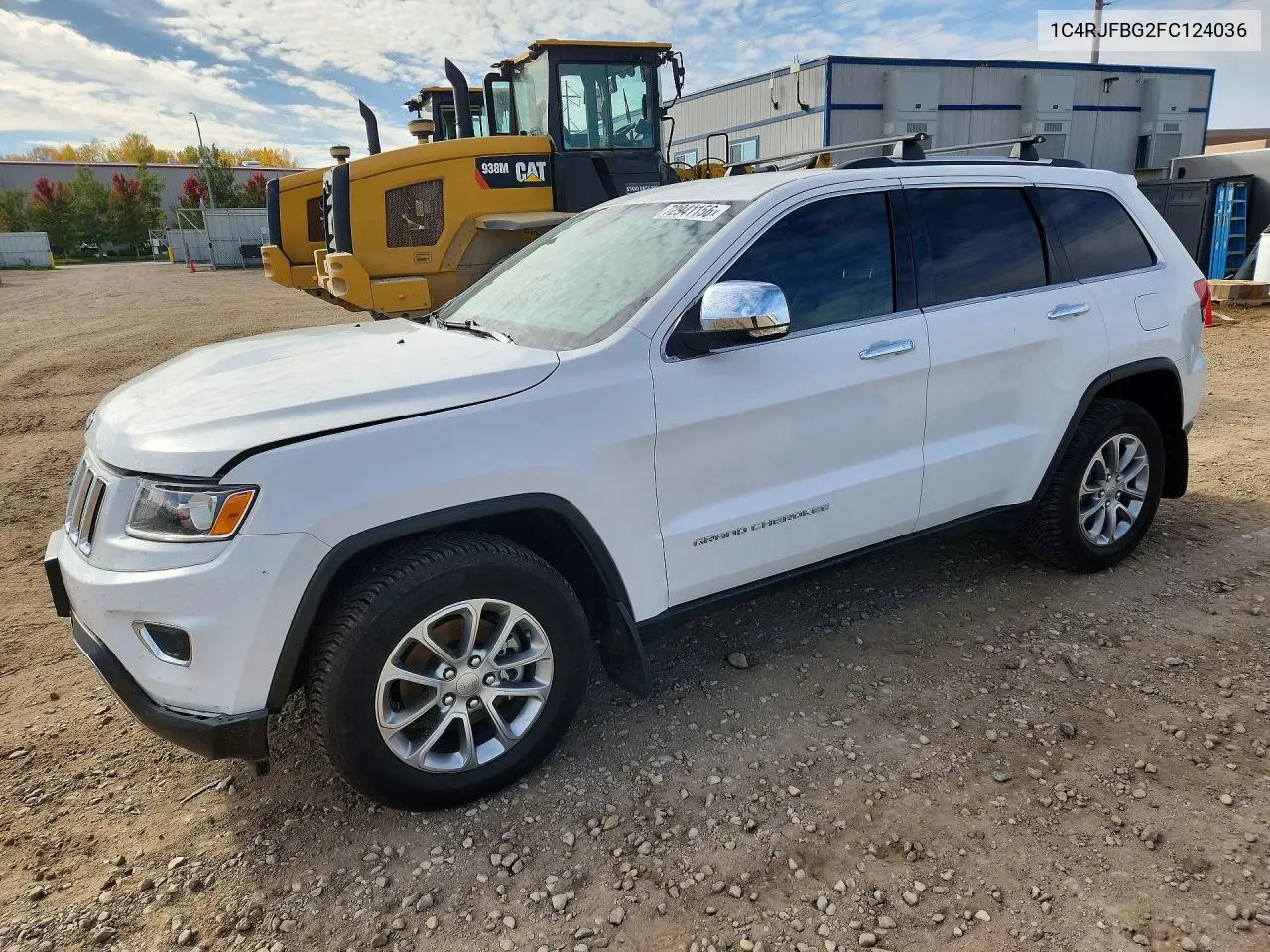 1C4RJFBG2FC124036 Jeep Grand Cherokee 2015 — повреждение Передняя часть, фото до ремонта