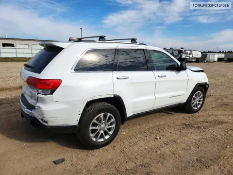 1C4RJFBG2FC124036 — 2015 Jeep Grand Cherokee, фото 3 с аукциона Copart, Передняя часть