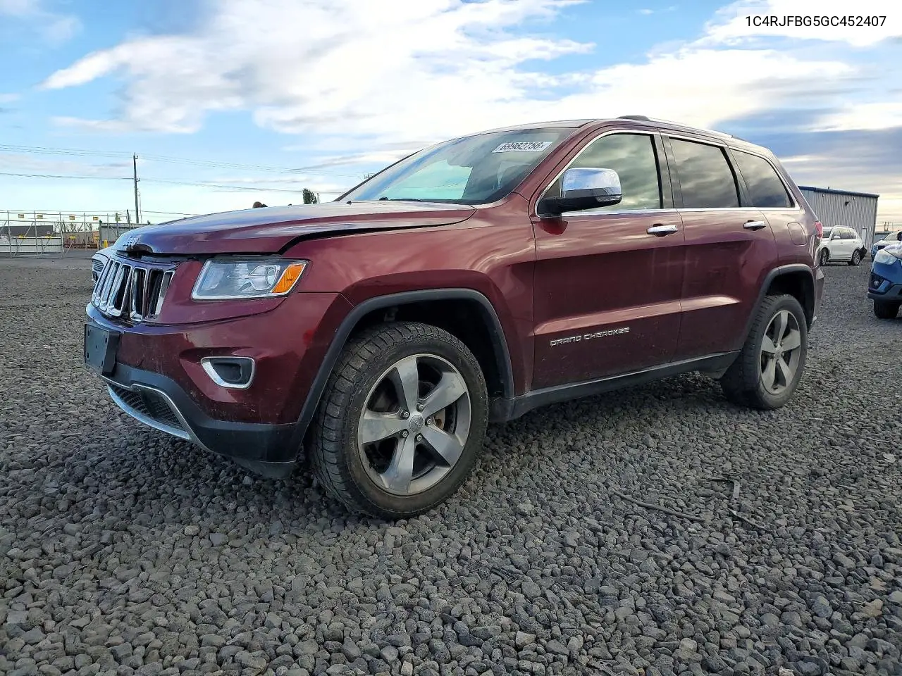 2016 Jeep Grand Cherokee Limited VIN 1C4RJFBG5GC452407 фото 1