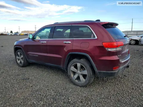 2016 Jeep Grand Cherokee Limited VIN 1C4RJFBG5GC452407 фото 2