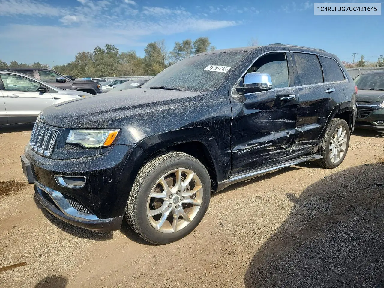 2016 Jeep Grand Cherokee Summit VIN 1C4RJFJG7GC421645 фото 1