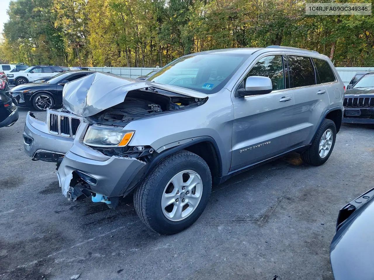 1C4RJFAG9GC349346 Jeep Grand Cherokee 2016 — повреждение Передняя часть, фото до ремонта
