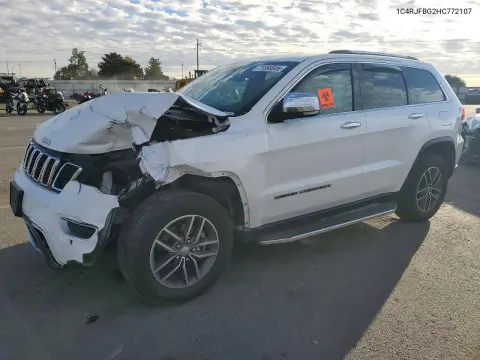 1C4RJFBG2HC772107 — 2017 Jeep Grand Cherokee, Передняя часть, фото до ремонта