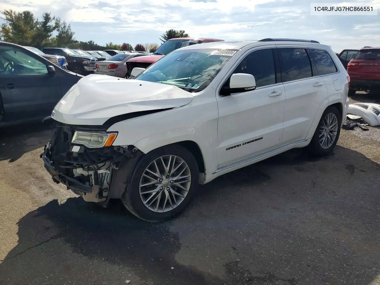 1C4RJFJG7HC866551 Jeep Grand Cherokee 2017 — повреждение Передняя часть, фото до ремонта