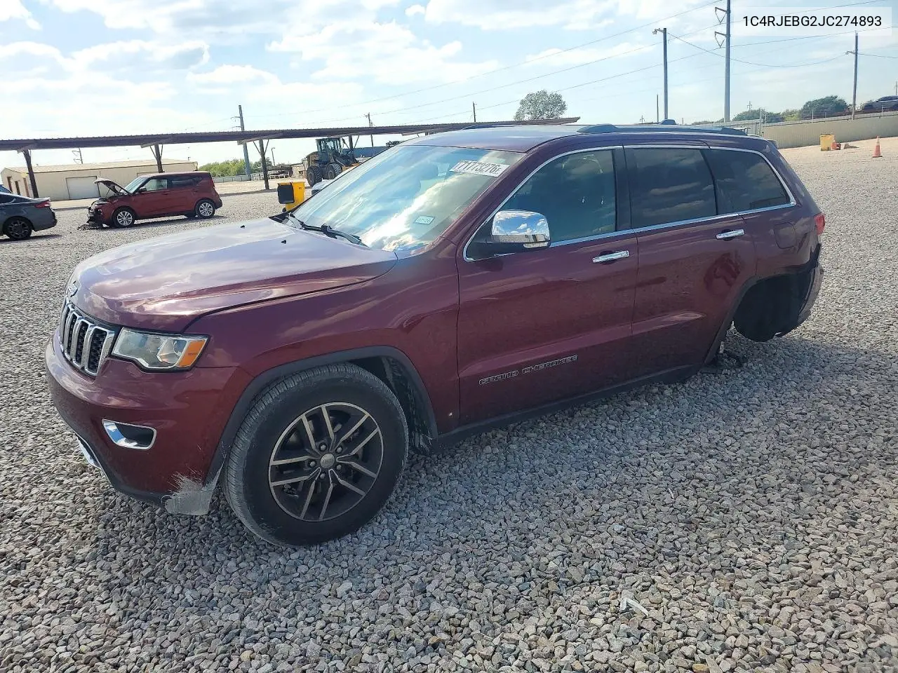 2018 Jeep Grand Cherokee Limited VIN 1C4RJEBG2JC274893 фото 1