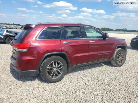 2018 Jeep Grand Cherokee Limited VIN 1C4RJEBG2JC274893 фото 3