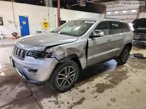 1C4RJFBG1JC127471 — 2018 Jeep Grand Cherokee, Передняя часть, фото до ремонта