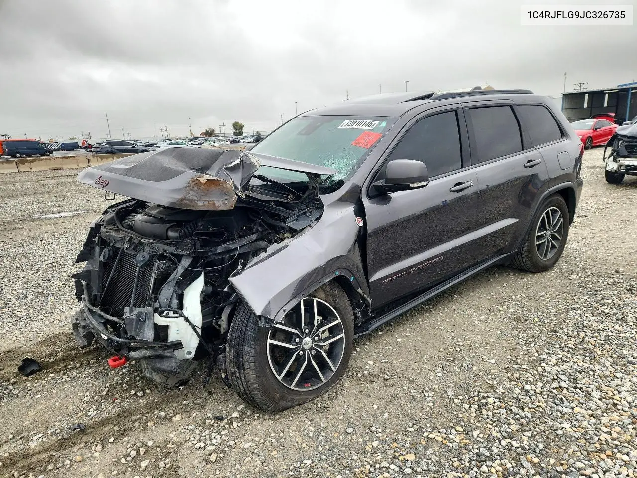 1C4RJFLG9JC326735 Jeep Grand Cherokee 2018 — повреждение Передняя часть, фото до ремонта