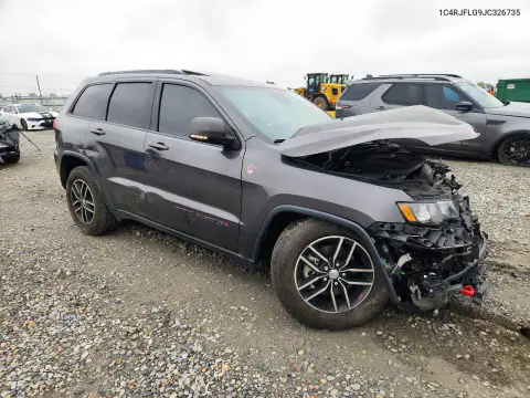 1C4RJFLG9JC326735 — 2018 Jeep Grand Cherokee, фото 4 с аукциона Copart, Передняя часть