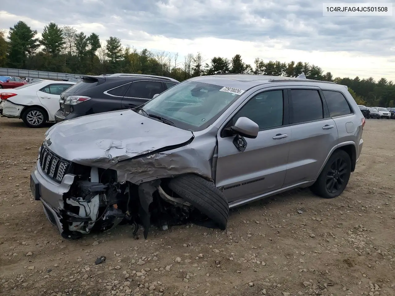 1C4RJFAG4JC501508 Jeep Grand Cherokee 2018 — повреждение Передняя часть, фото до ремонта