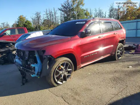 1C4RJFBG1KC829047 — 2019 Jeep Grand Cherokee, Передняя часть, фото до ремонта