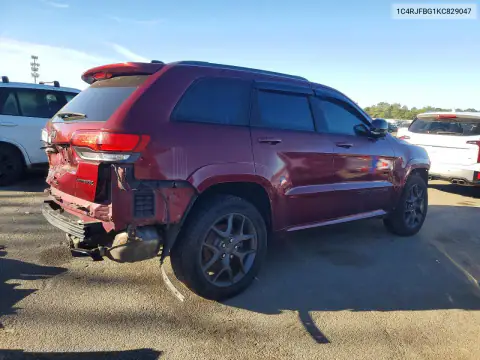 1C4RJFBG1KC829047 — 2019 Jeep Grand Cherokee, фото 3 с аукциона Copart 19.10.2026, Передняя часть