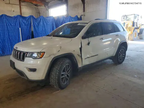 1C4RJFBG1KC734715 — 2019 Jeep Grand Cherokee, Передняя часть, фото до ремонта