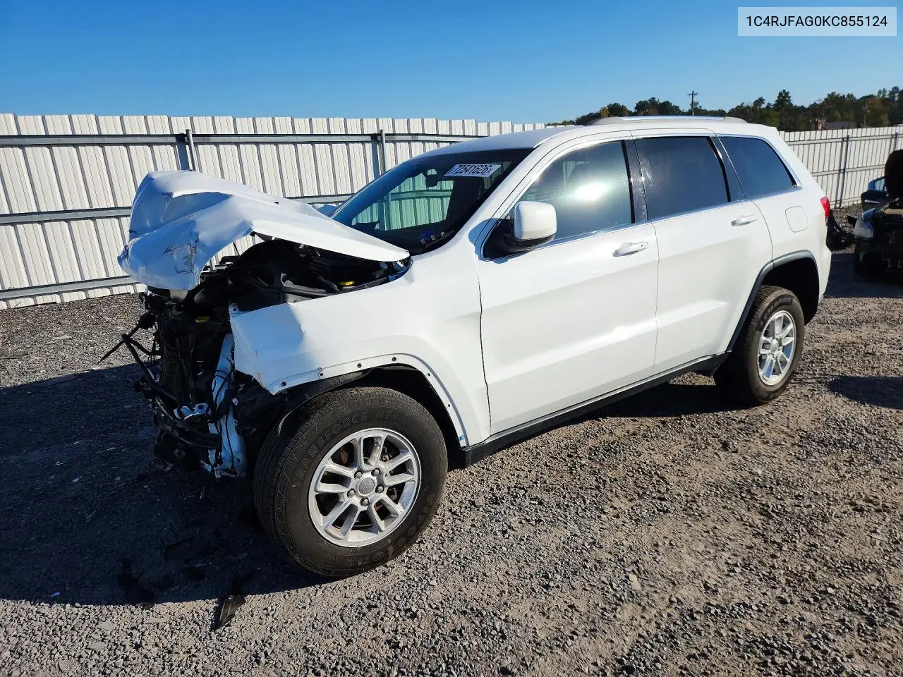 1C4RJFAG0KC855124 Jeep Grand Cherokee 2019 — повреждение Передняя часть, фото до ремонта