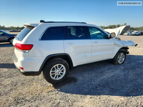 1C4RJFAG0KC855124 — 2019 Jeep Grand Cherokee, фото 3 с аукциона Copart, Передняя часть