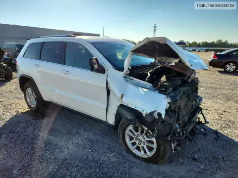 1C4RJFAG0KC855124 — 2019 Jeep Grand Cherokee, фото 4 с аукциона Copart, Передняя часть