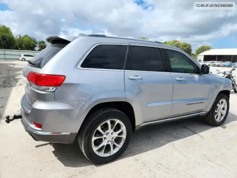 1C4RJFJG7KC540580 — 2019 Jeep Grand Cherokee, фото 3 с аукциона Copart, Передняя часть
