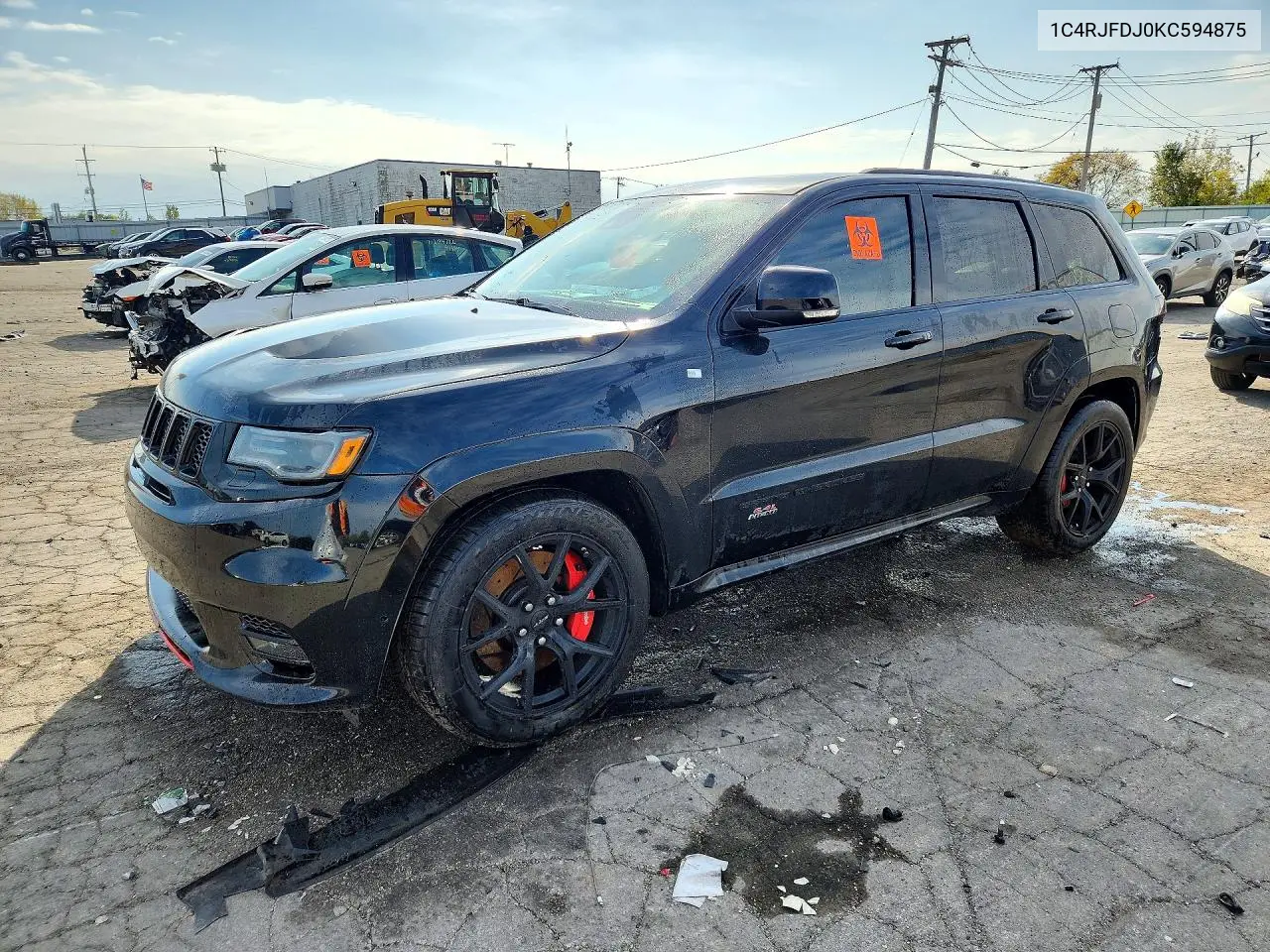 1C4RJFDJ0KC594875 Jeep Grand Cherokee 2019 — повреждение Вандализм, фото до ремонта