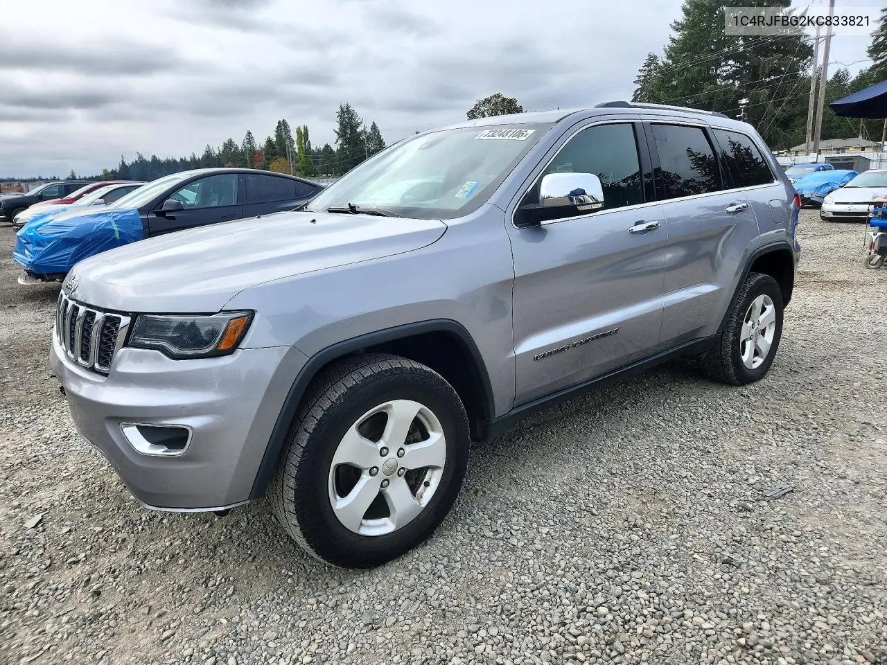 1C4RJFBG2KC833821 Jeep Grand Cherokee 2019 — повреждение Задняя часть, фото до ремонта