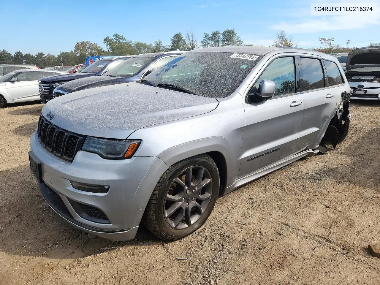 2020 Jeep Grand Cherokee Overland VIN 1C4RJFCT1LC216374 фото 1