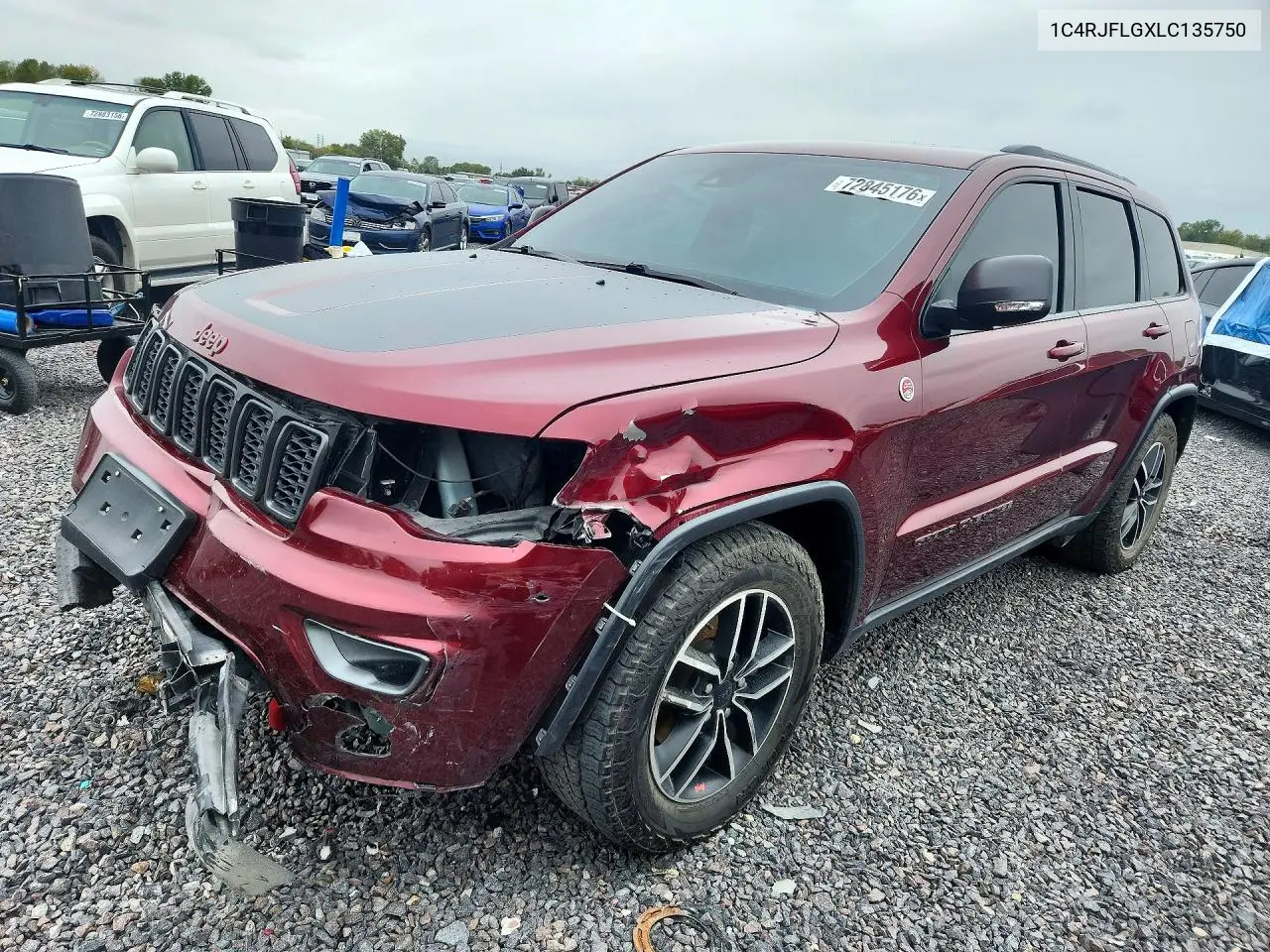 1C4RJFLGXLC135750 Jeep Grand Cherokee 2020 — повреждение Передняя часть, фото до ремонта