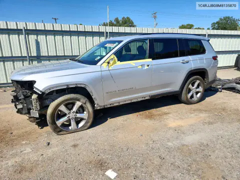 1C4RJJBG8M8135870 — 2021 Jeep Grand Cherokee, Передняя часть, фото до ремонта