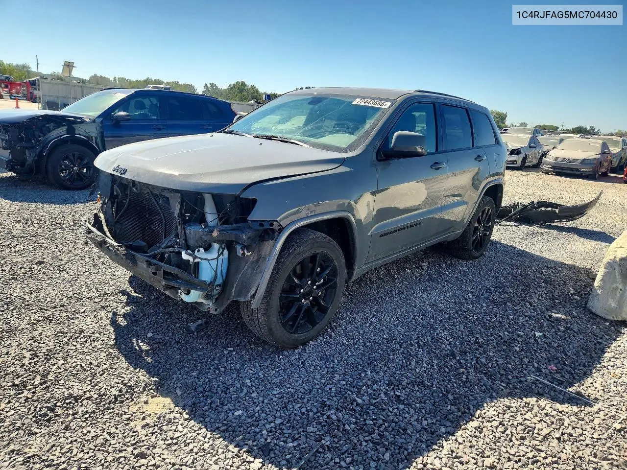 2021 Jeep Grand Cherokee Laredo VIN 1C4RJFAG5MC704430 фото 1