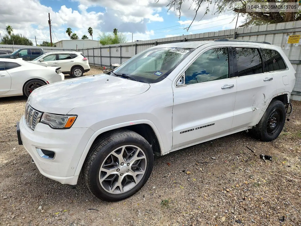 1C4RJFCG5MC635705 Jeep Grand Cherokee 2021 — повреждение Задняя часть, фото до ремонта
