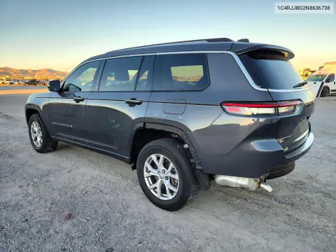 1C4RJJBG2N8636738 — 2022 Jeep Grand Cherokee, фото 2 с аукциона Copart, Задняя часть