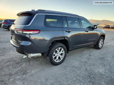 1C4RJJBG2N8636738 — 2022 Jeep Grand Cherokee, фото 3 с аукциона Copart, Задняя часть