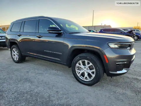 1C4RJJBG2N8636738 — 2022 Jeep Grand Cherokee, фото 4 с аукциона Copart, Задняя часть