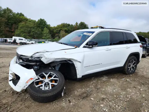 1C4RJHBG9RC259949 — 2024 Jeep Grand Cherokee, Передняя часть, фото до ремонта