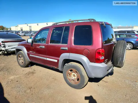 2003 Jeep Liberty Sport VIN 1J4GL48K03W607336 фото 2