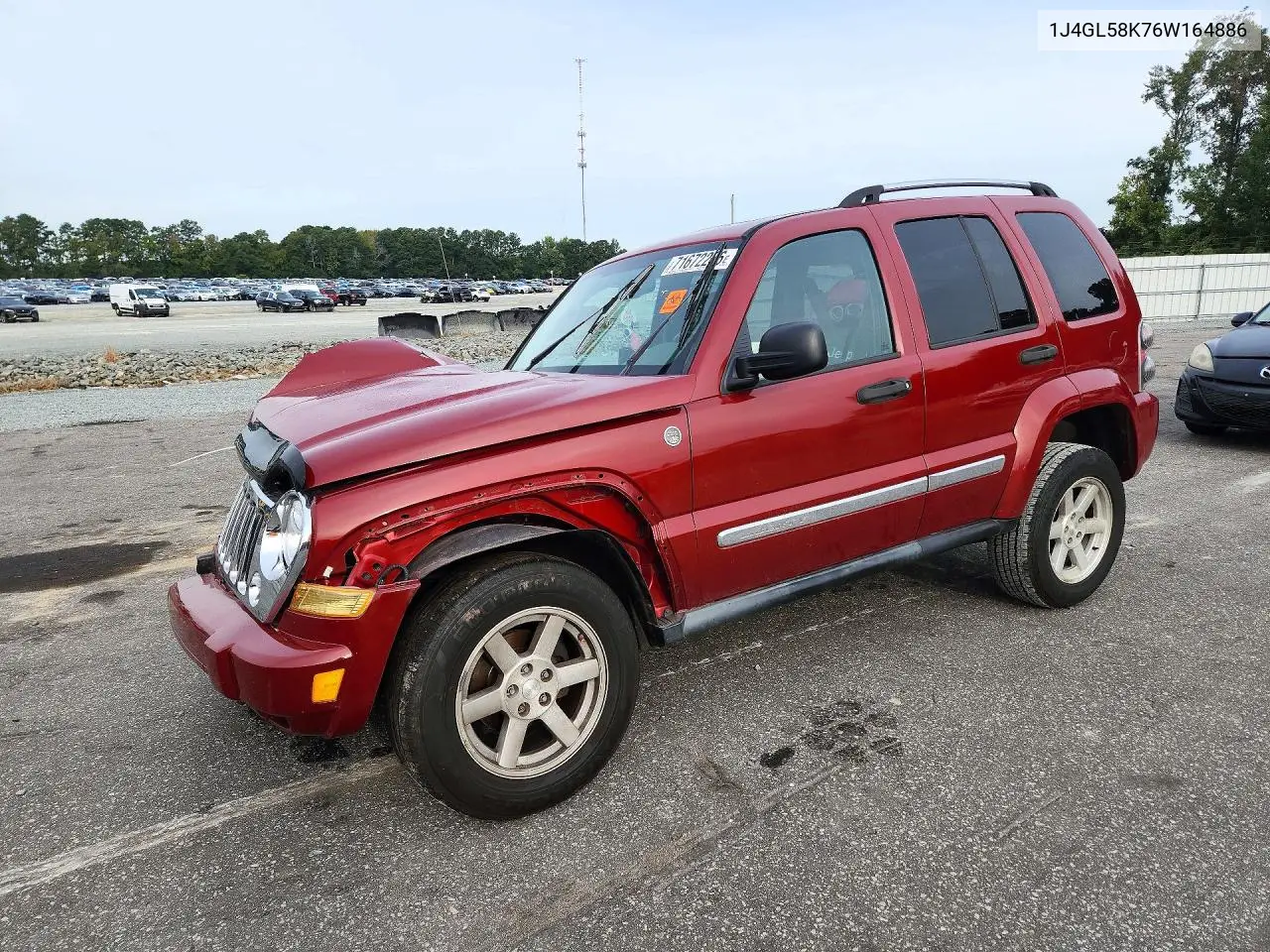 2006 Jeep Liberty Limited VIN 1J4GL58K76W164886 фото 1