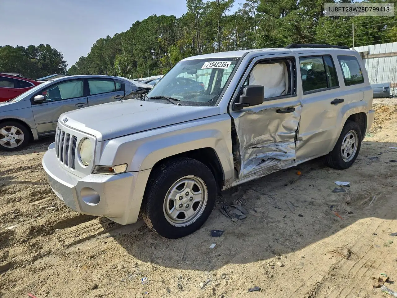2008 Jeep Patriot Sport VIN 1J8FT28W28D799413 фото 1