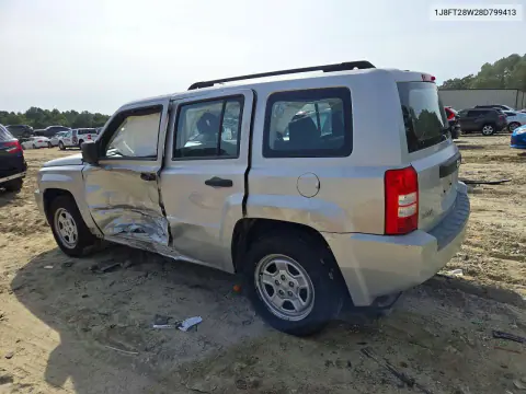 2008 Jeep Patriot Sport VIN 1J8FT28W28D799413 фото 2