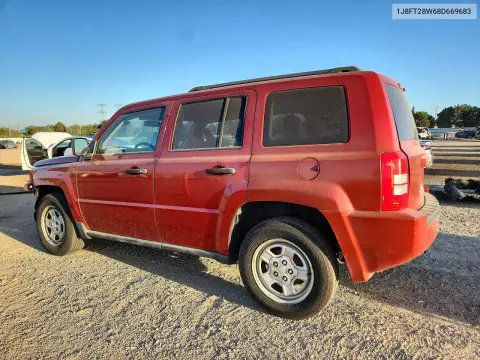 2008 Jeep Patriot Sport VIN 1J8FT28W68D669683 фото 2