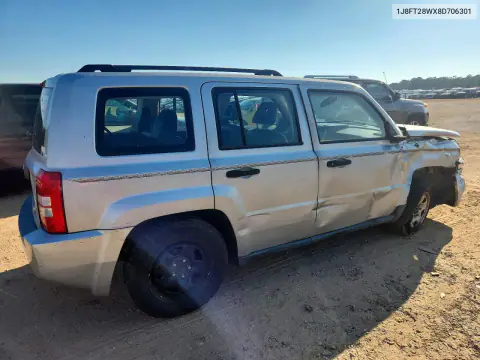 1J8FT28WX8D706301 — 2008 Jeep Liberty (Patriot), фото 3 с аукциона Copart, Передняя часть