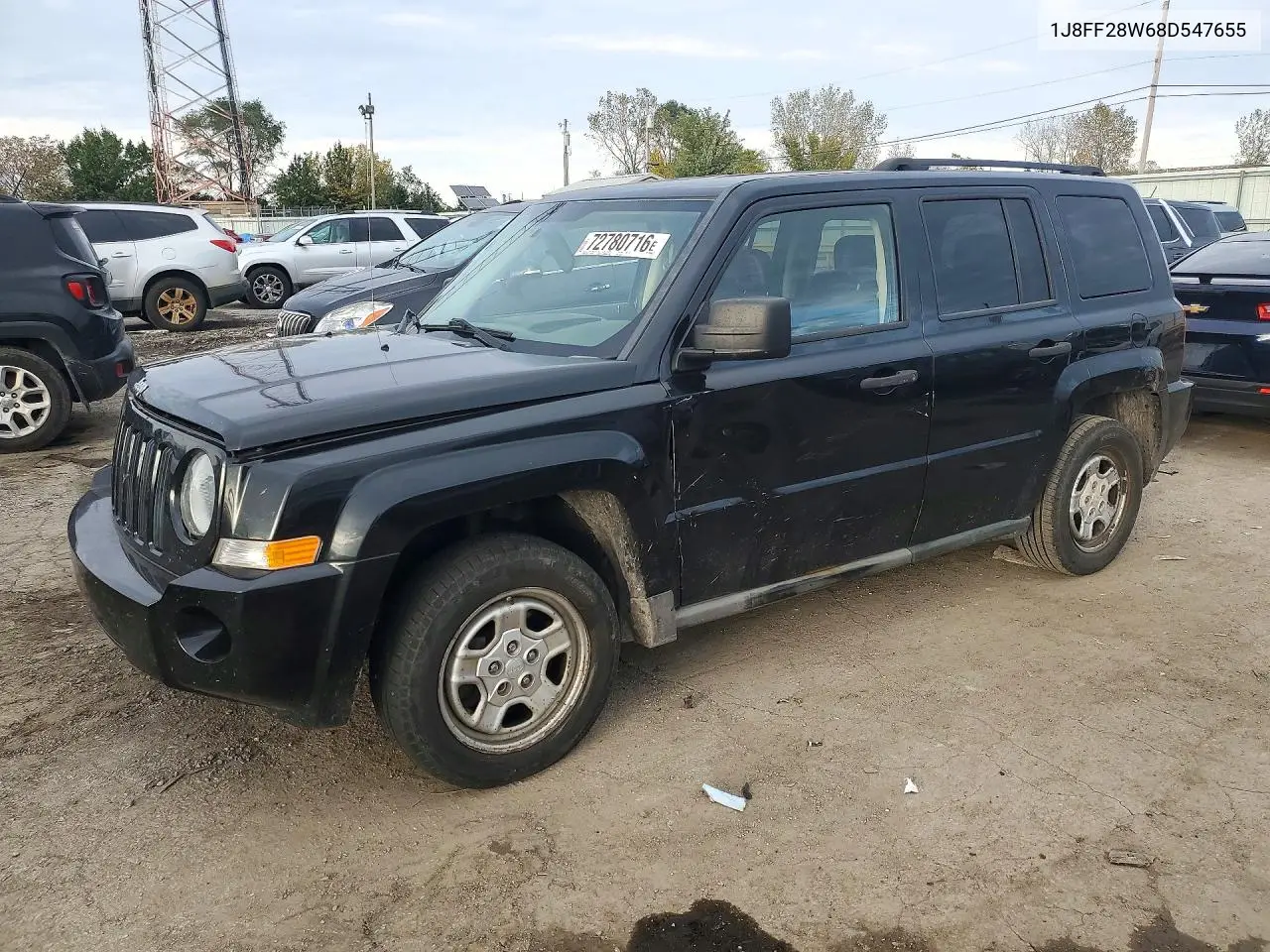 1J8FF28W68D547655 Jeep Liberty (Patriot) 2008 — повреждение Передняя часть, фото до ремонта