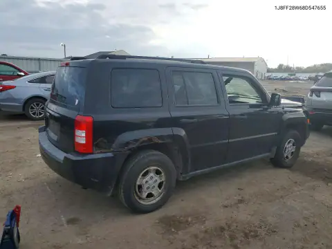 1J8FF28W68D547655 — 2008 Jeep Liberty (Patriot), фото 3 с аукциона Copart, Передняя часть