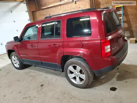 2012 Jeep Patriot Sport VIN 1C4NJRBB0CD598917 фото 2