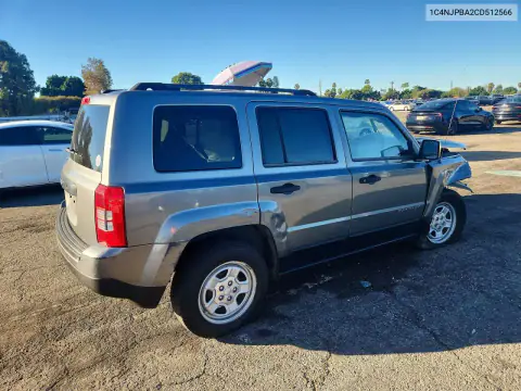 1C4NJPBA2CD512566 — 2012 Jeep Liberty (Patriot), фото 3 с аукциона Copart, Передняя часть