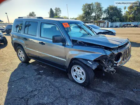 1C4NJPBA2CD512566 — 2012 Jeep Liberty (Patriot), фото 4 с аукциона Copart, Передняя часть