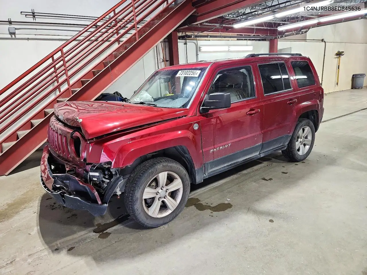 1C4NJRBB8ED845636 Jeep Liberty (Patriot) 2014 — повреждение Передняя часть, фото до ремонта