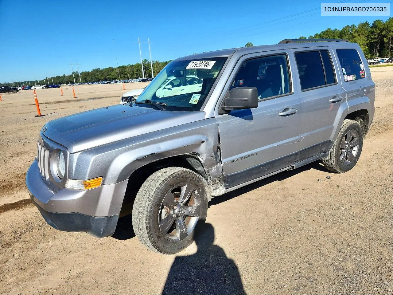 2016 Jeep Patriot Sport VIN 1C4NJPBA3GD706335 фото 1