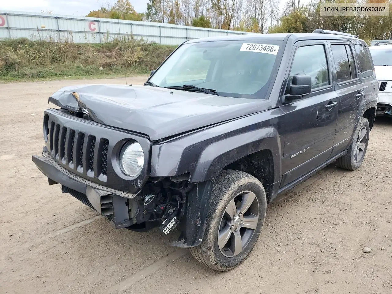 1C4NJRFB3GD690362 Jeep Liberty (Patriot) 2016 — повреждение Передняя часть, фото до ремонта