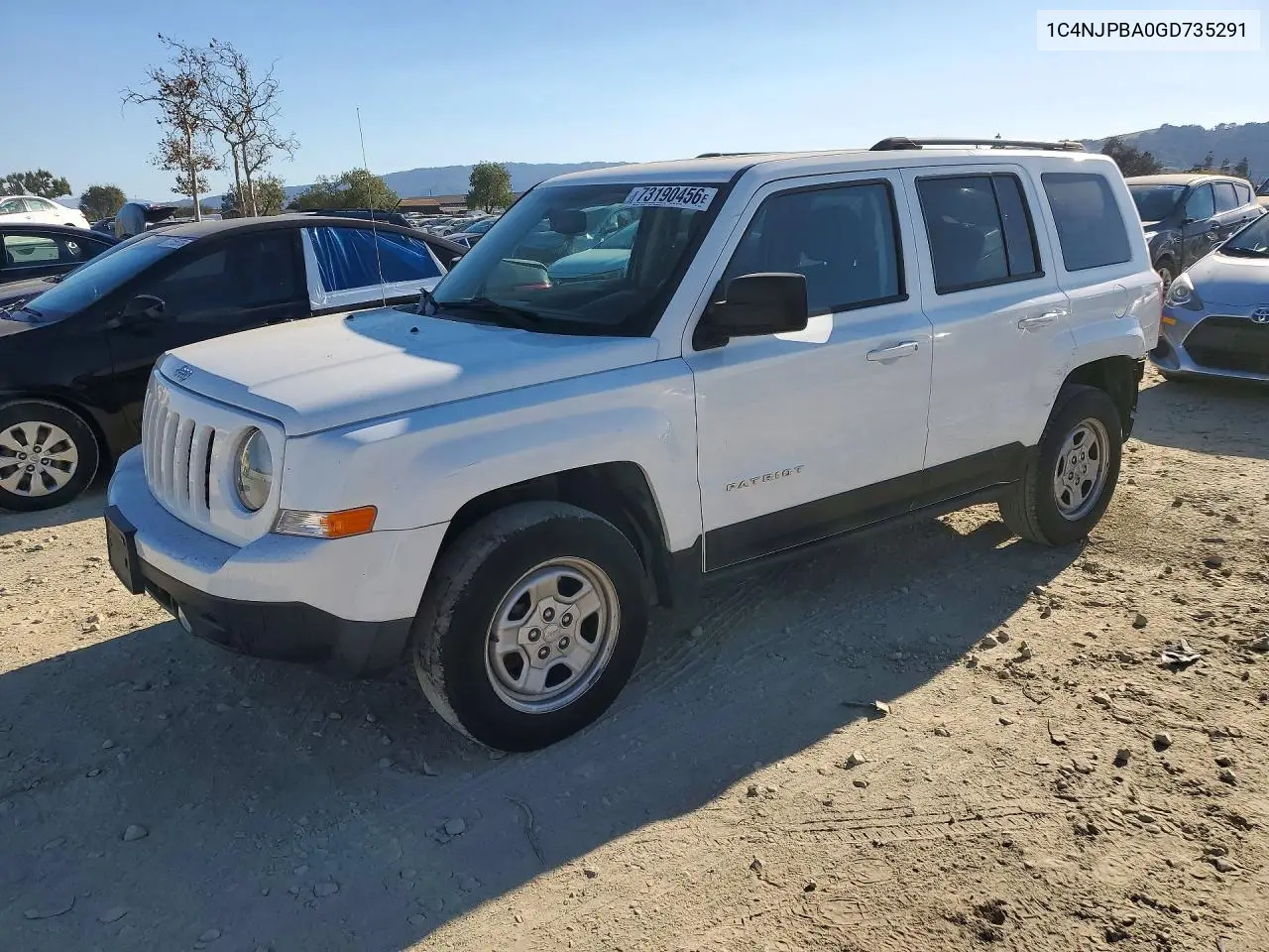 1C4NJPBA0GD735291 Jeep Liberty (Patriot) 2016 — повреждение Задняя часть, фото до ремонта