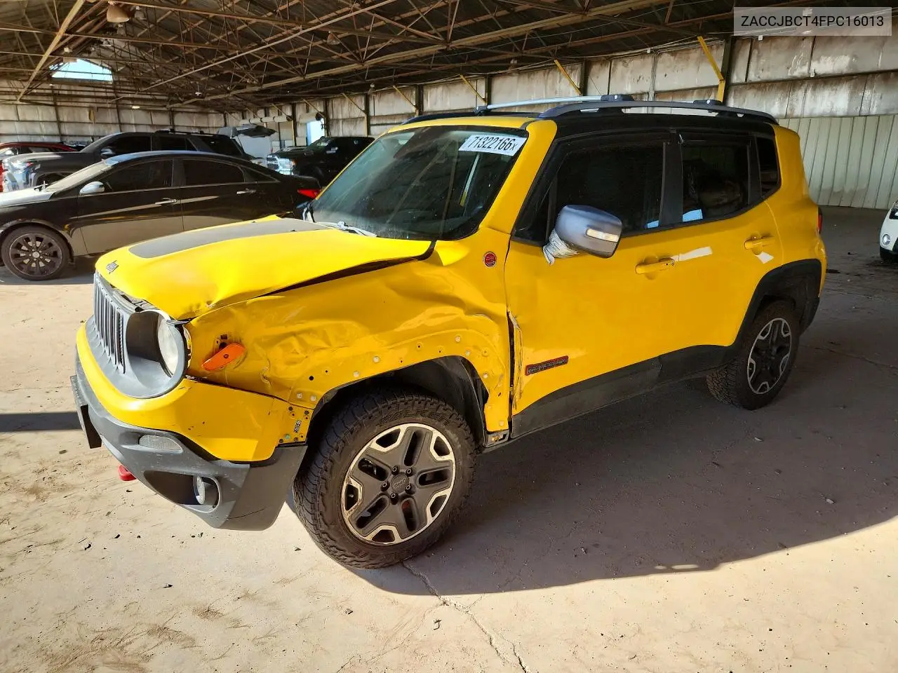 2015 Jeep Renegade Trailhawk VIN ZACCJBCT4FPC16013 фото 1
