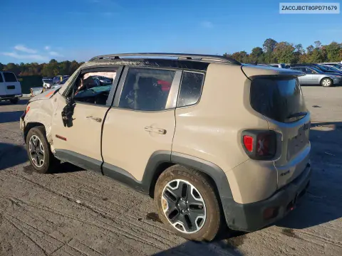 2016 Jeep Renegade Trailhawk VIN ZACCJBCT8GPD71679 фото 2