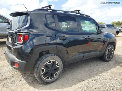 2016 Jeep Renegade VIN ZACCJBCT1GPD01358 фото 3